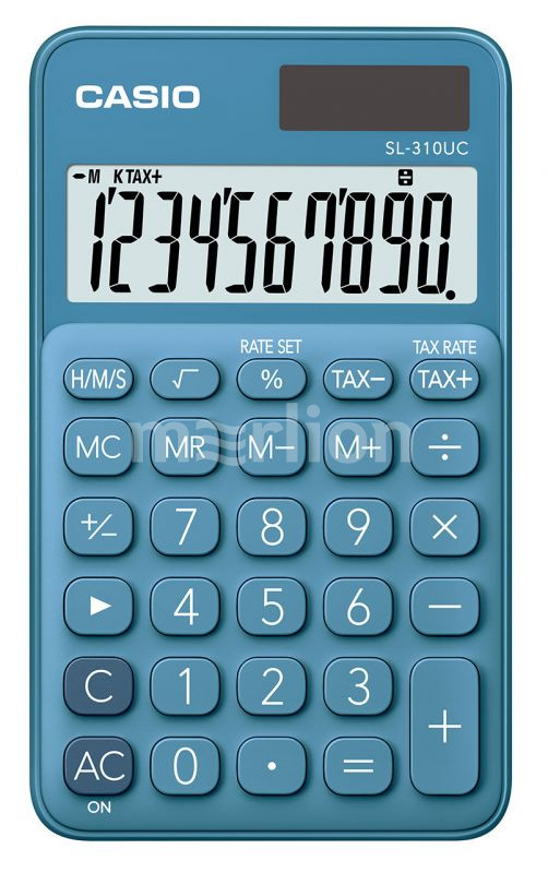 Калькулятор 10 разр. Casio карманный синий