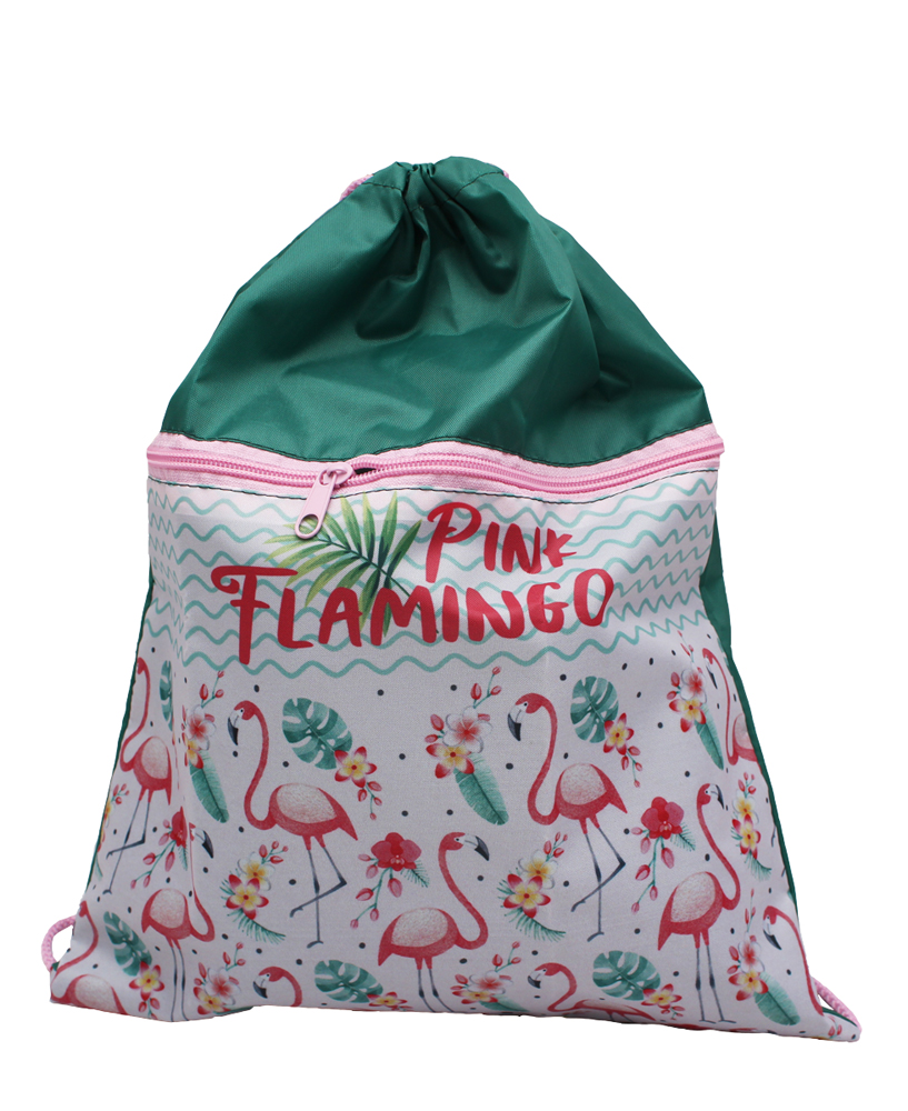 Мешок д/обуви с карманом Розовые фламинго-2