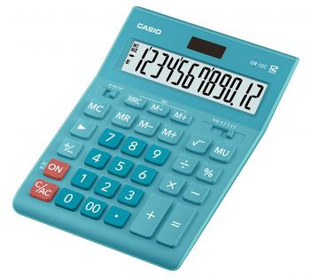 Калькулятор 12 разр. Casio настольный голубой