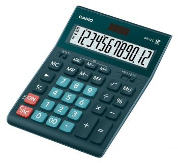 Калькулятор 12 разр. Casio настольный т/зеленый