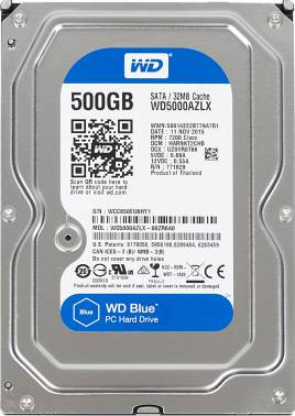 Жесткий диск WD Original SATA-III 500Gb WD5000AZLX Blue (7200rpm) 32Mb