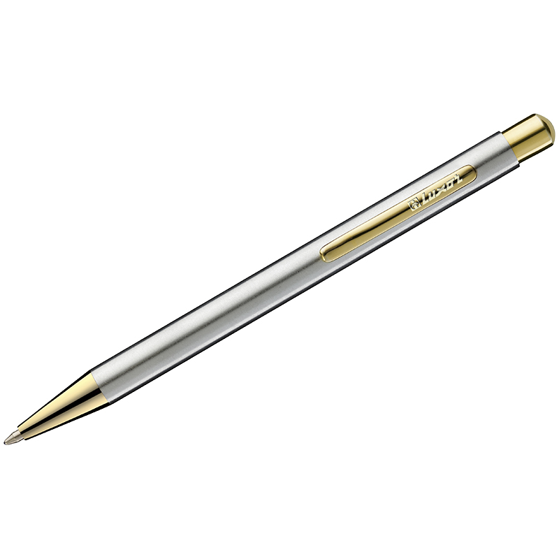 Ручка подар шар Luxor Nova синяя корп хром/золото 1мм автомат