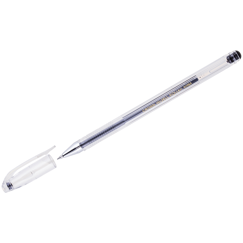 Ручка гелевая черная Crown Hi-Jell 0.5мм