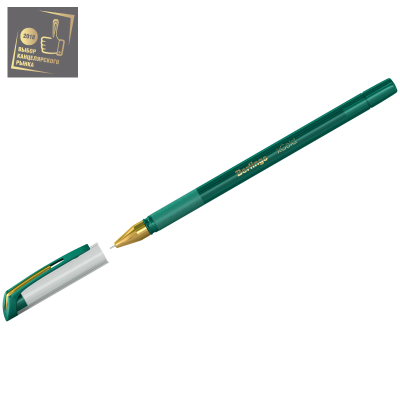 Ручка шариковая зеленая Berlingo xGold 0,7мм