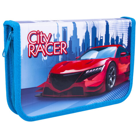 Пенал 1 отд пуст Пифагор City Racer 19*11см