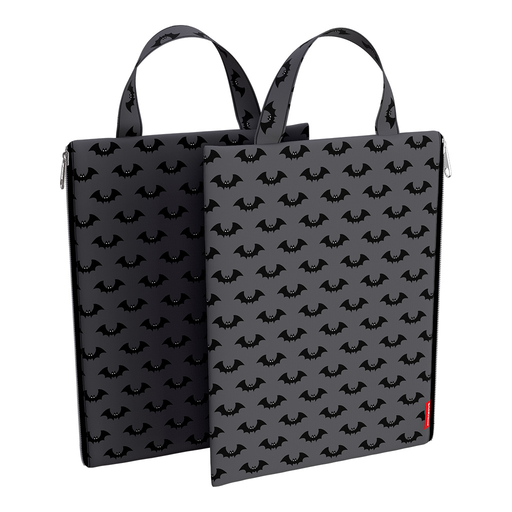 Папка на молнии А4 ткань EK Bat Cave, с ручкой-петлей