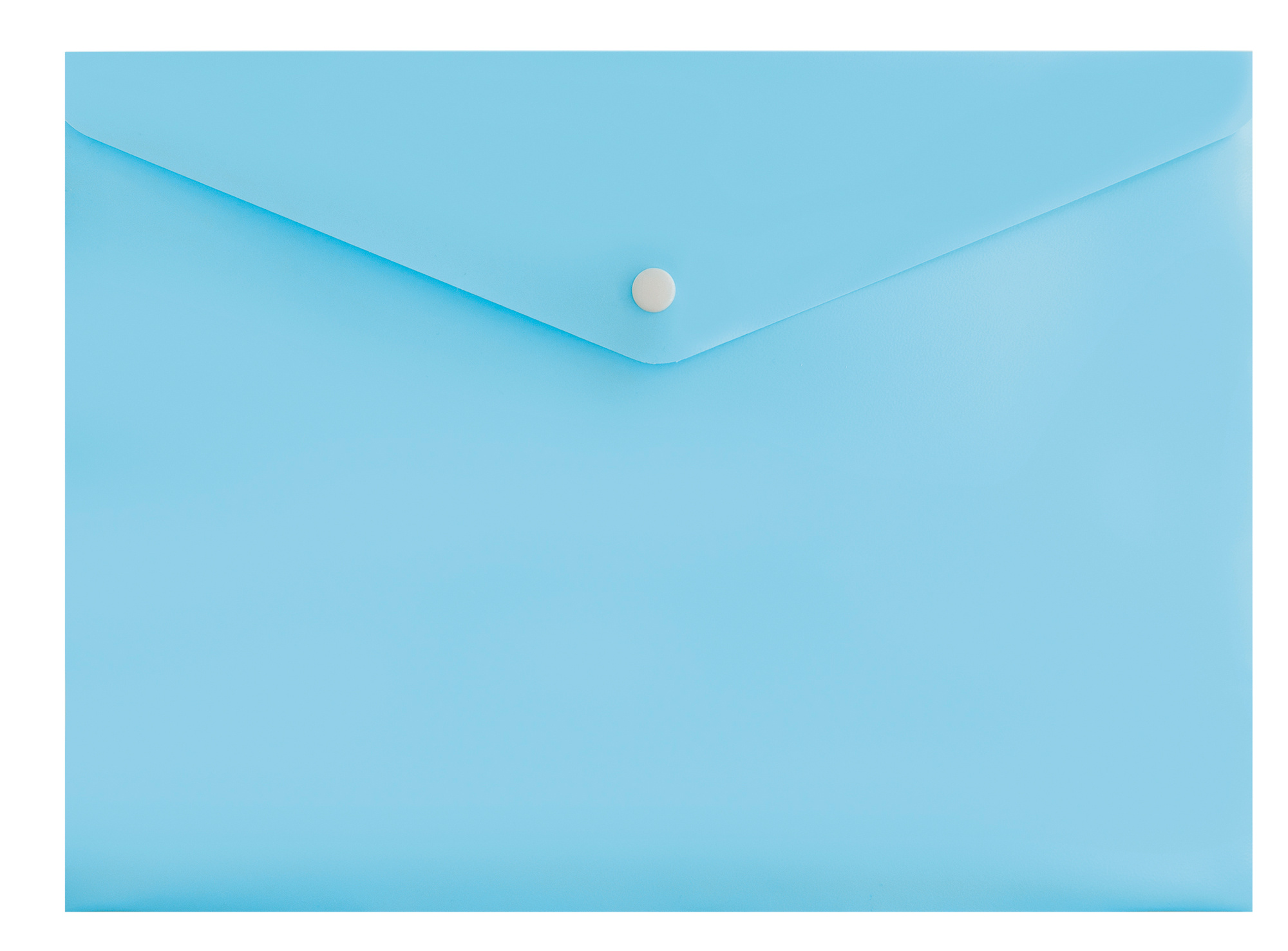 Папка-конверт А4 однотон голубая пастель 0.18мм