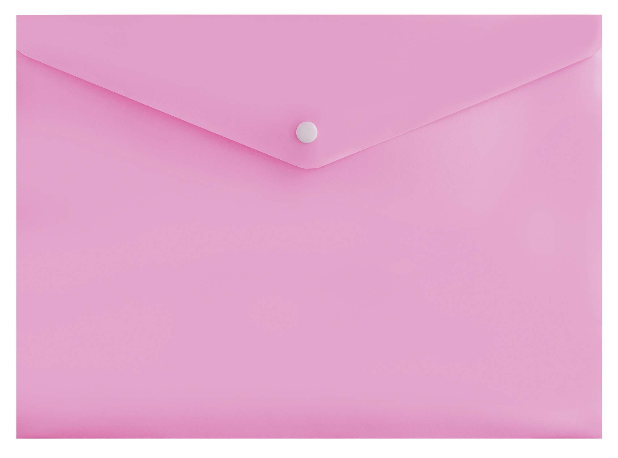 Папка-конверт А4 однотон розовая пастель 0.18мм