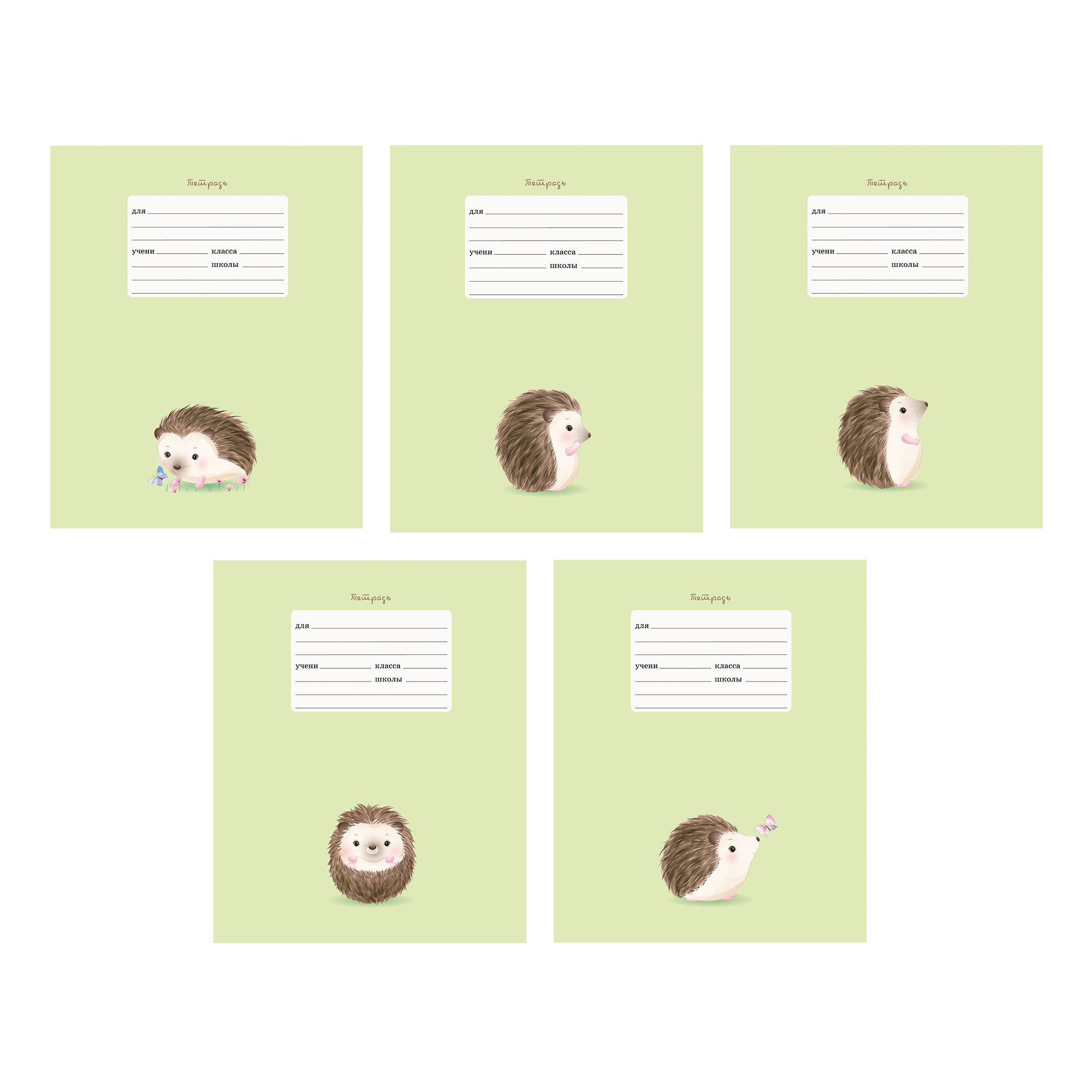 Тетрадь 12л линейка Очаровательный ежик