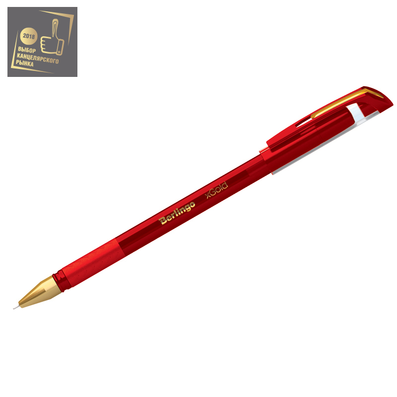 Ручка шариковая красная Berlingo xGold 0,7мм