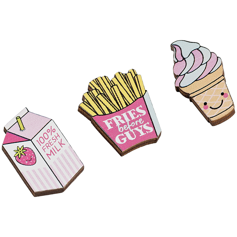 Сувенир Значки 3шт MeShu Cute sweets дерево