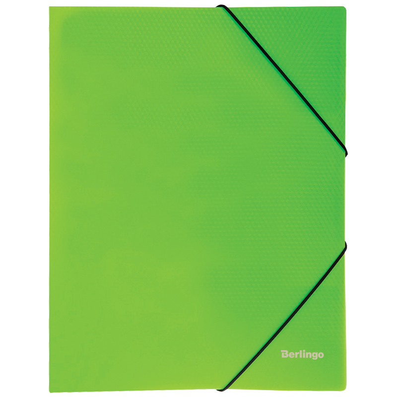 Папка на резинках А4 1отд с рис Berlingo Neon 500мк неон зеленая