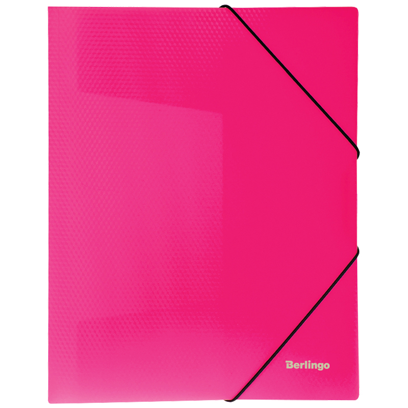 Папка на резинках А4 1отд с рис Berlingo Neon 500мк неон розовая