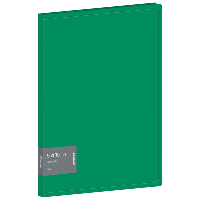 Папка-скоросшиватель Berlingo 17мм Soft Touch 700мк зеленая внутр.карман