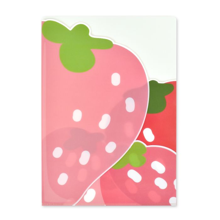 Папка-уголок 3 отд с рис Клубника