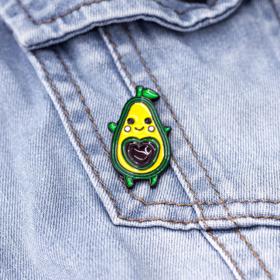 Сувенир Значок металл Алеф Avocado love