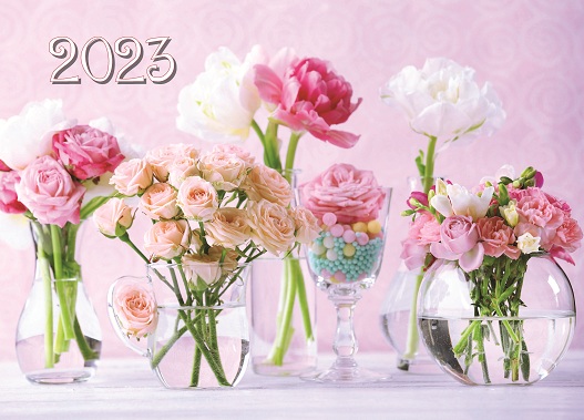 Календарь квартальный 2023 КВК-6 Розы в вазах