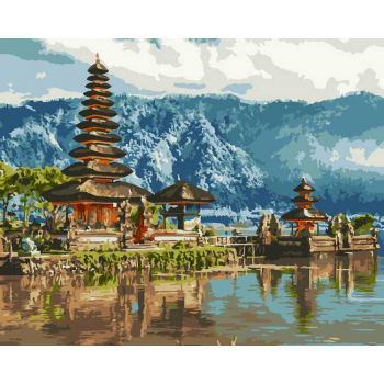 Творч Картина по номерам 40*50 Индонезийский храм