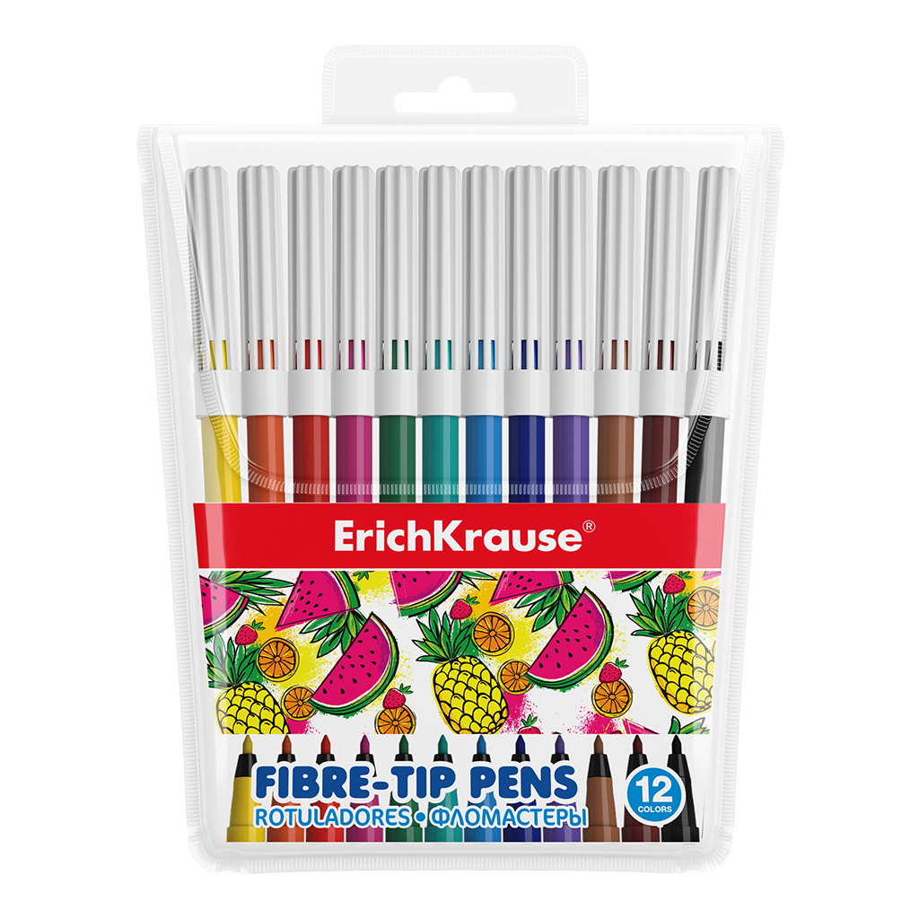 Фломастеры 12 цв EK Washable