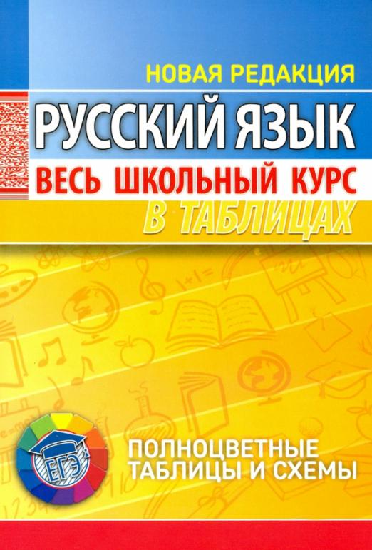Русский язык: Весь школьный курс в таблицах. Полноцветные таблицы и схемы