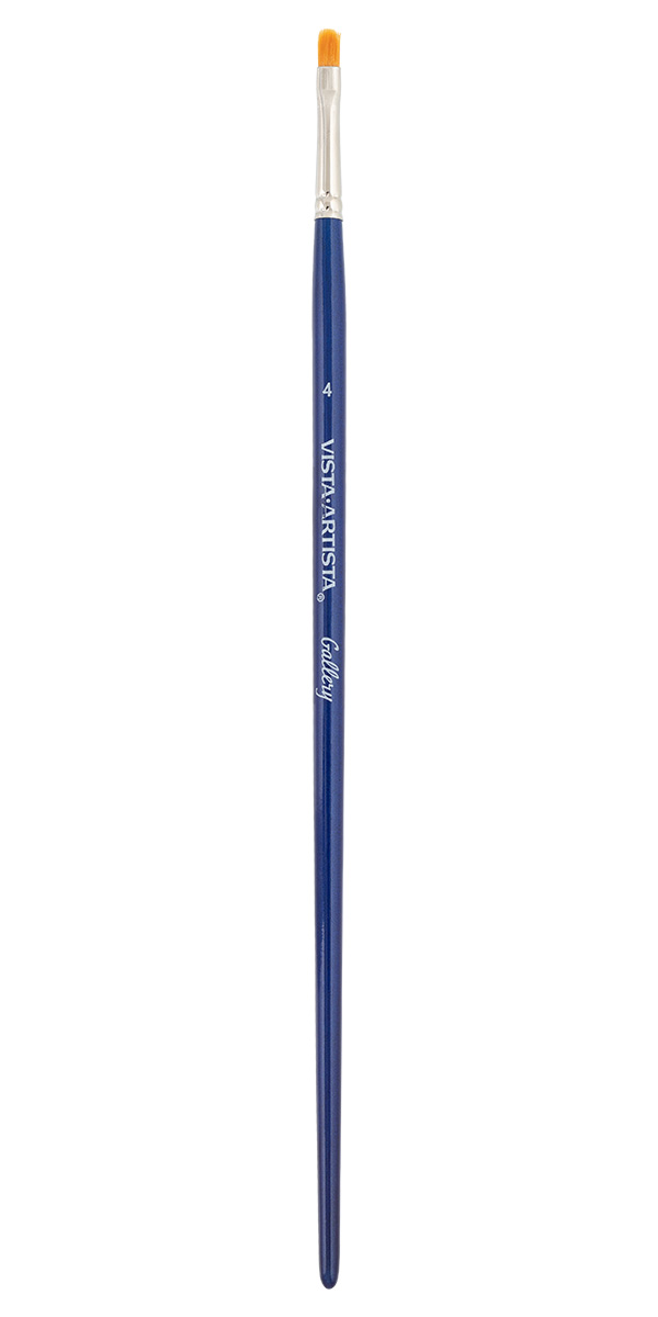 Кисть синтетика № 4 овальная длинная ручка