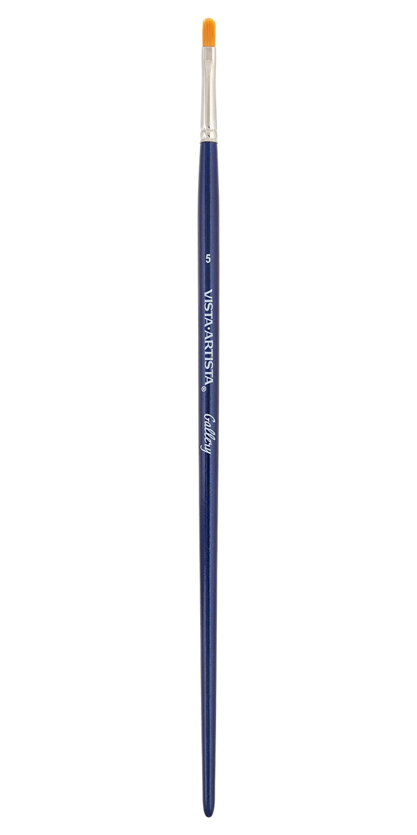 Кисть синтетика № 5 овальная длинная ручка