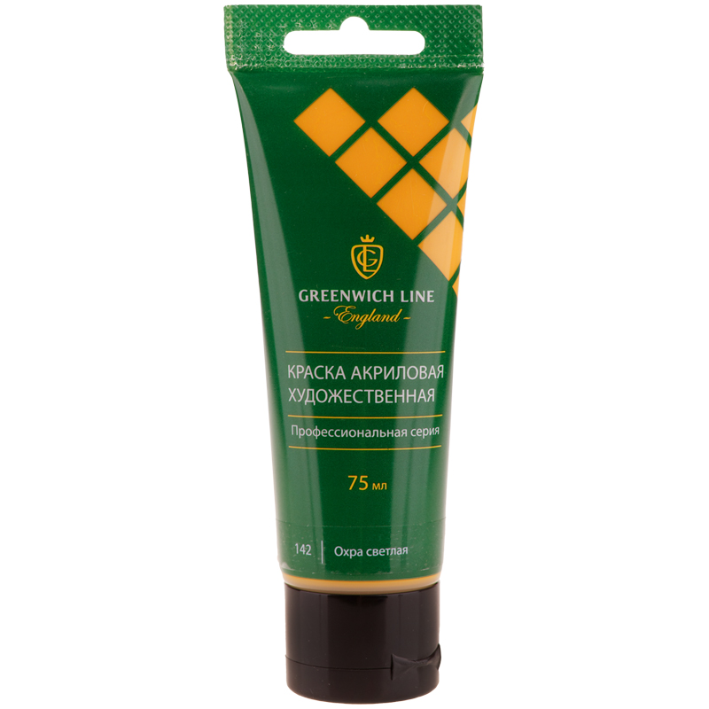 Акрил в тубе 75мл Охра светлая
