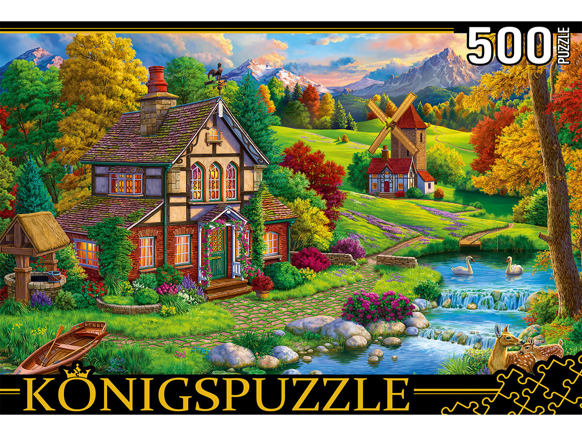 Пазл 500 Konigspuzzle Сказочный домик в горах