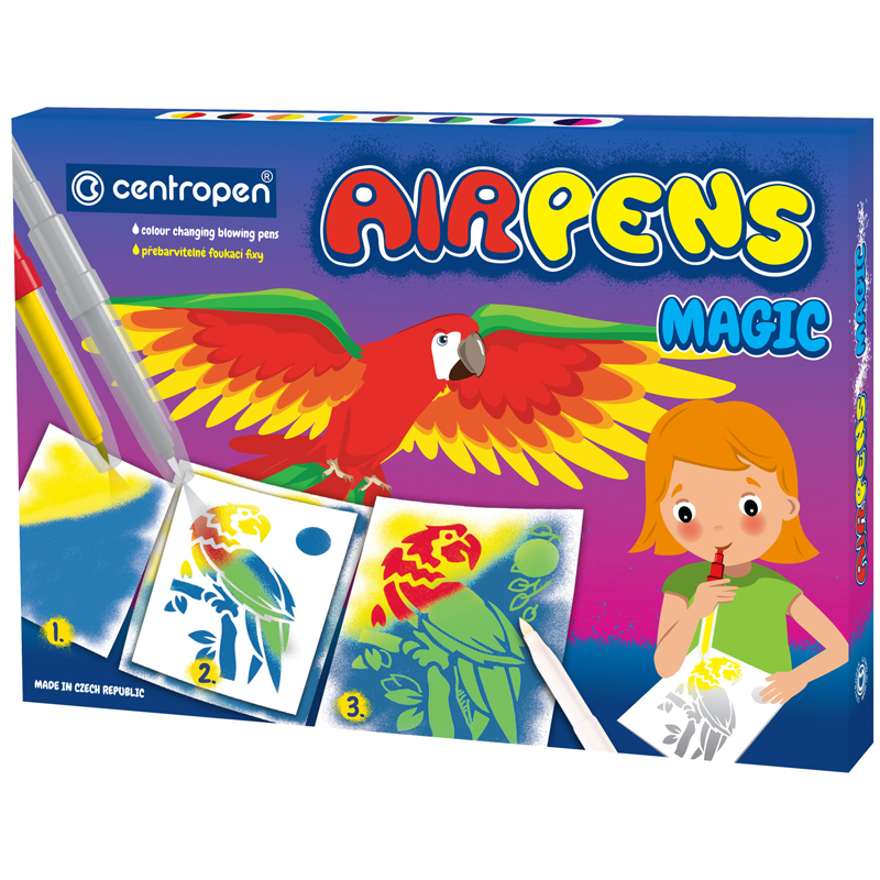 Фломастеры воздушные 8цв Centropen AirPens Magic.+3, картон. упаковка