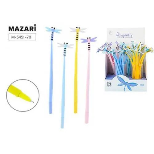 Ручка гелевая синяя сув Mazari Dragonfly 0,5мм