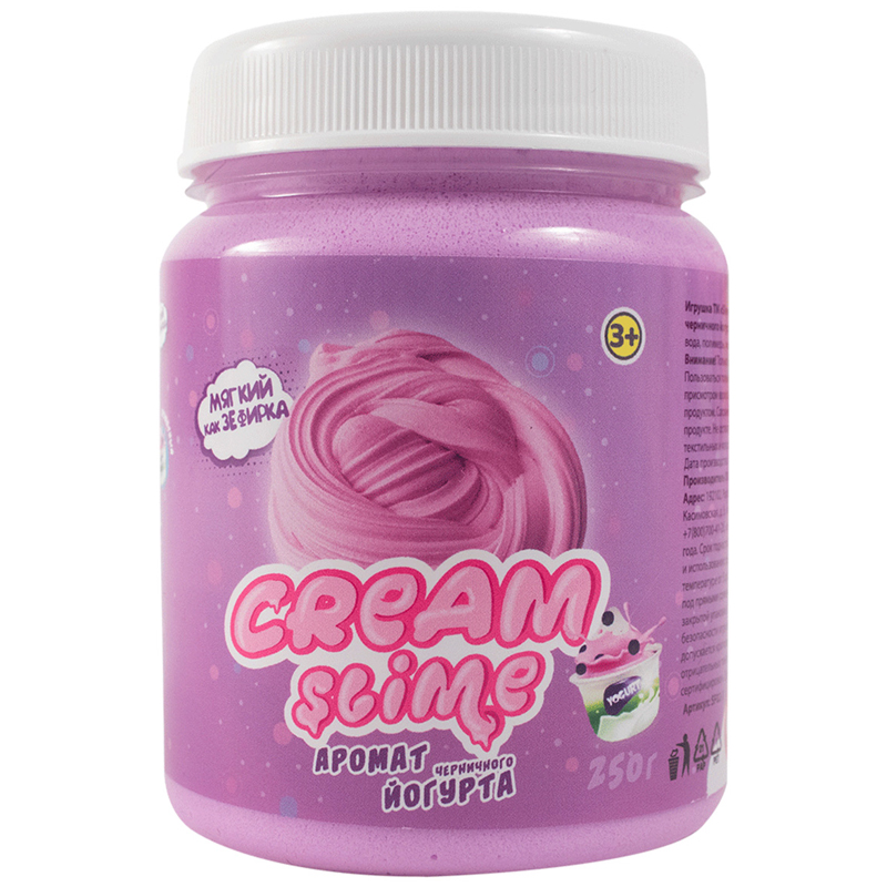 Слайм Cream-Slime с ароматом черничного йогурта 250г