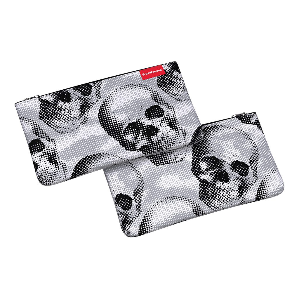 Пенал-косметичка EK Pixel Skull плоский