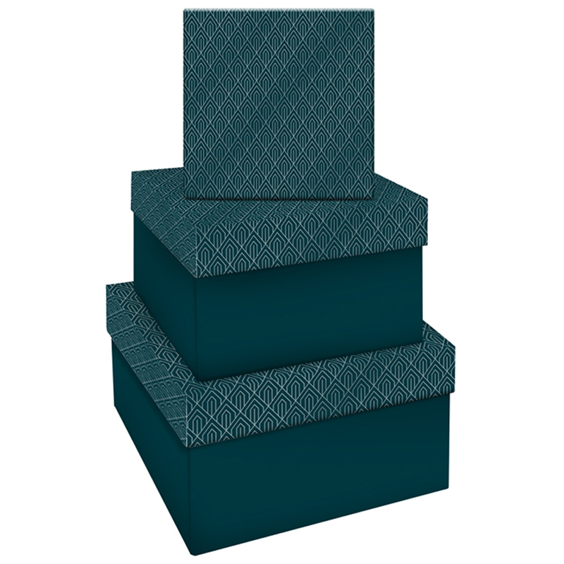 Праз Коробка квадрат MeShu Emerald style. Top 17,5*17,5*10