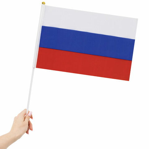 Праз флаг РФ 30*45 без герба с флагштоком