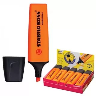 Маркер-выделитель оранжевый Stabilo Boss