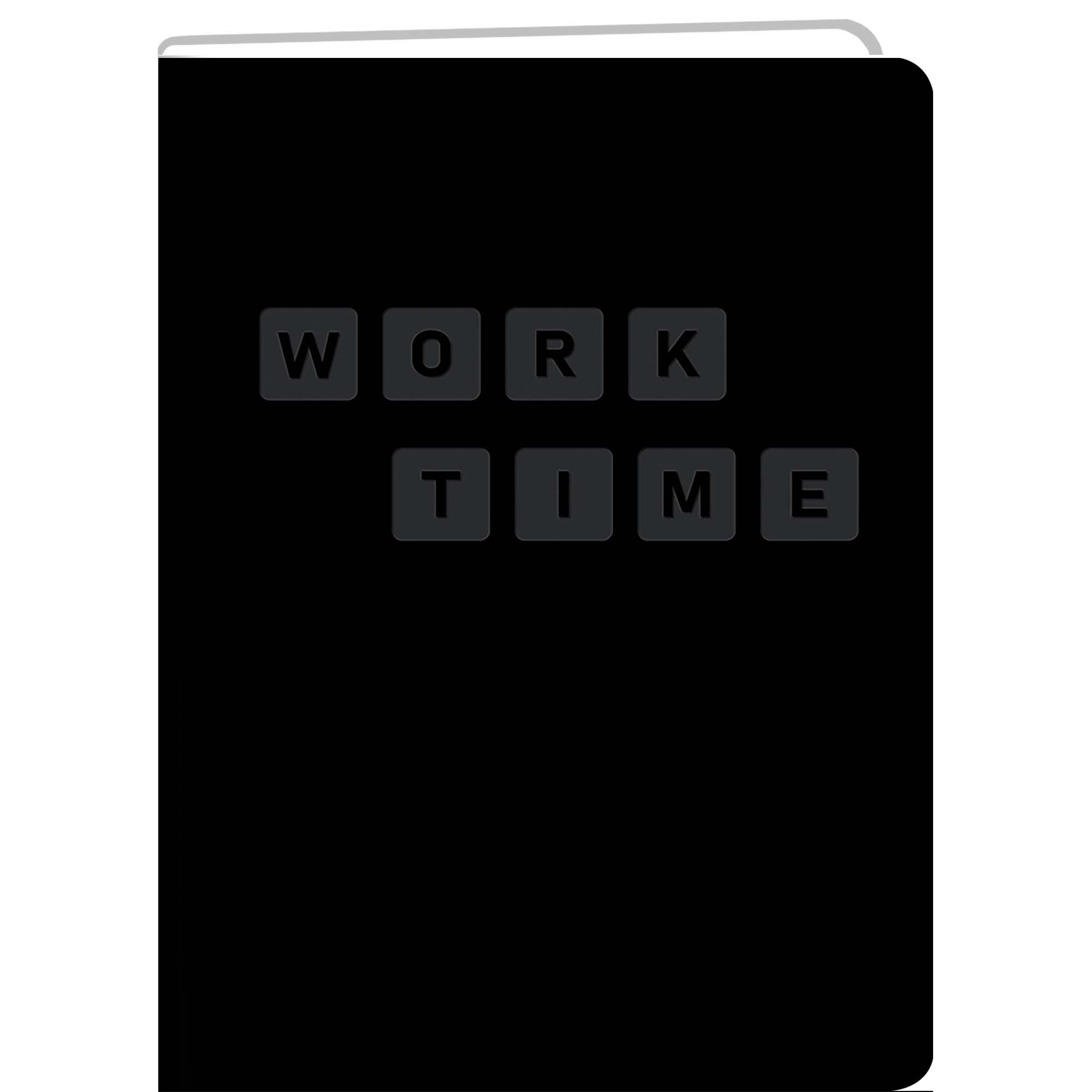 Тетрадь А5 кож/зам 96л кл Basics. No 3 Work Time черная