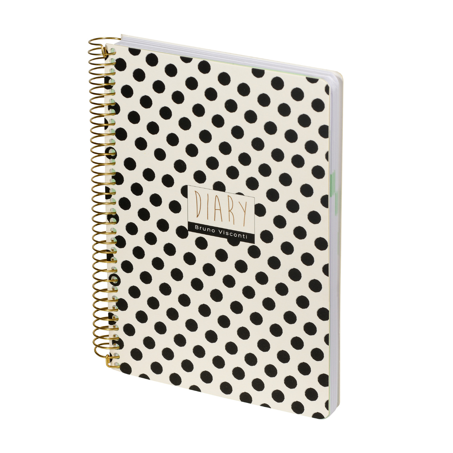 Ежедневник А5 спир BV Black&White. Горошек