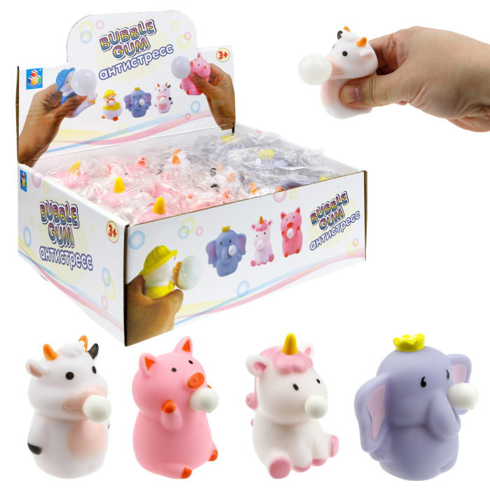 Антистресс Bubble Gum Животные 6,5х6,5х5см 4 вида