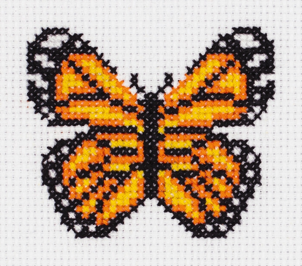 Творч Набор для вышивания крестом 9,5*9 Маленькая бабочка
