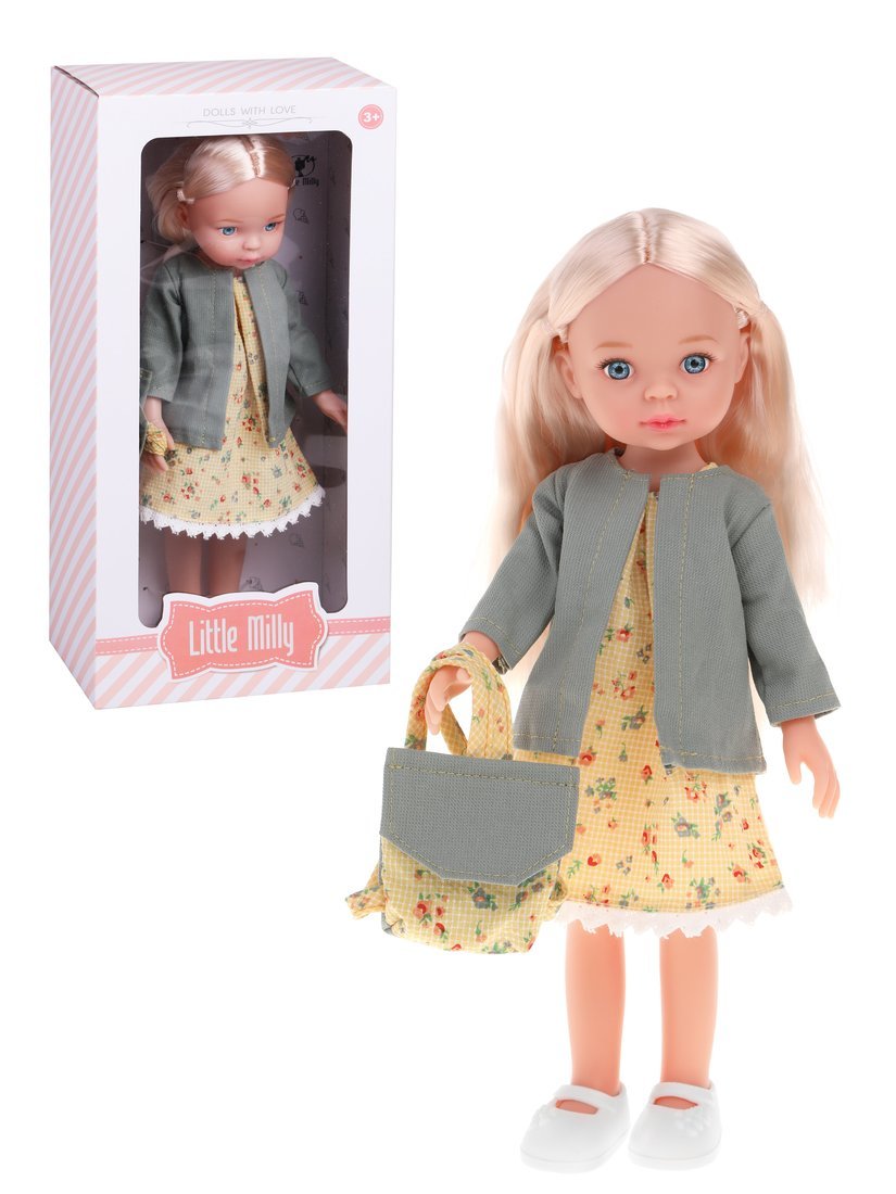 Кукла Милашка в платье с пиджаком 33см +сумочка
