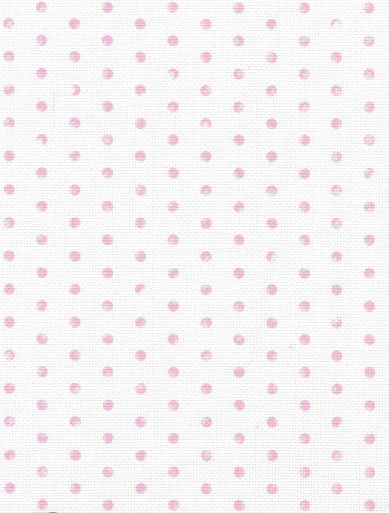 Творч Канва для вышивки крестом 40*30 дизайн Розовый горох