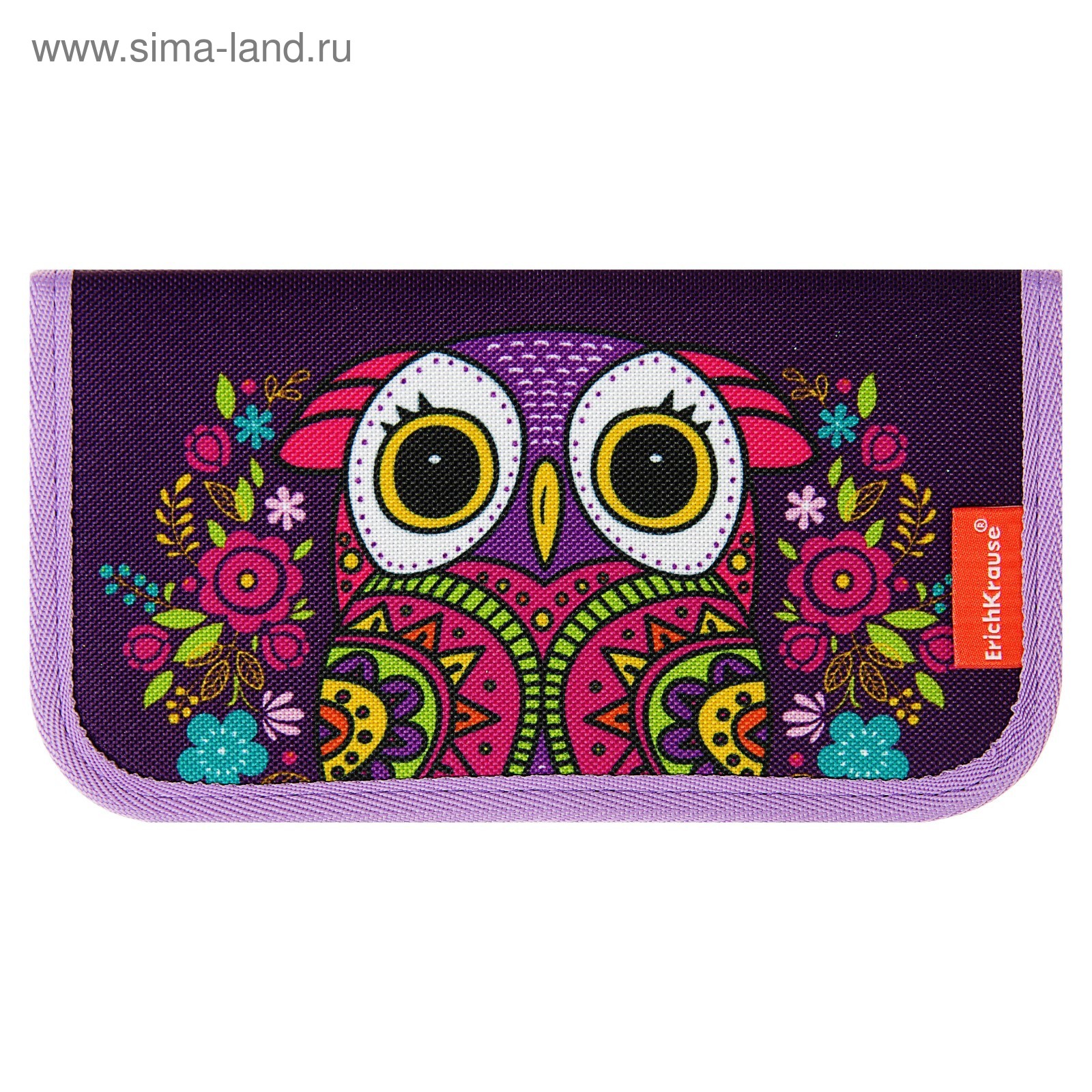 Пенал 1 отд пуст Flower Owl