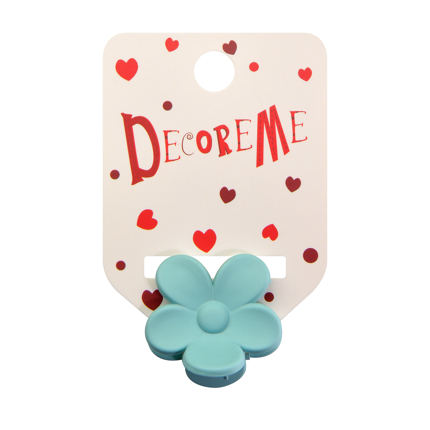 Заколка-краб для волос 1шт/уп 3см 5цв цветок мал