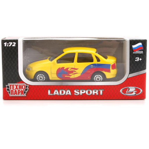 Машина Lada 7,5см металл, в спорт окрасе, в ассорт.