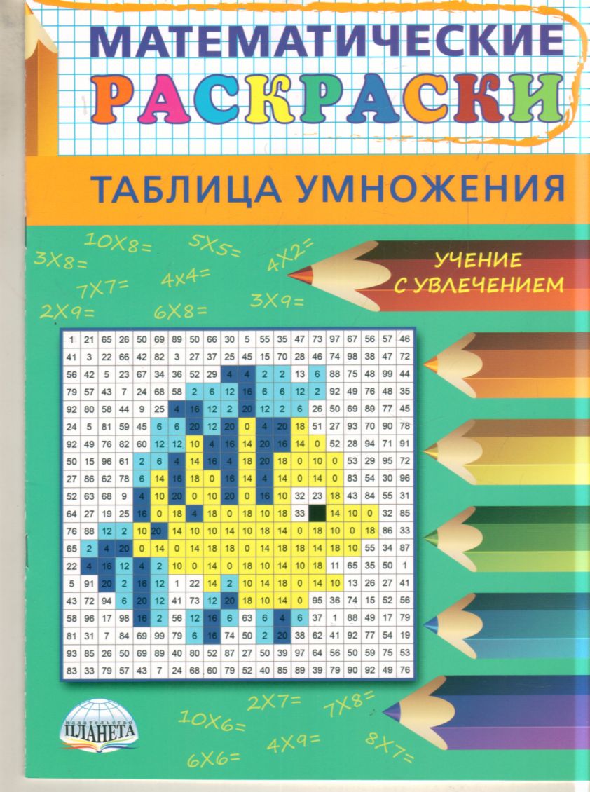 Математические раскраски. Таблица умножения