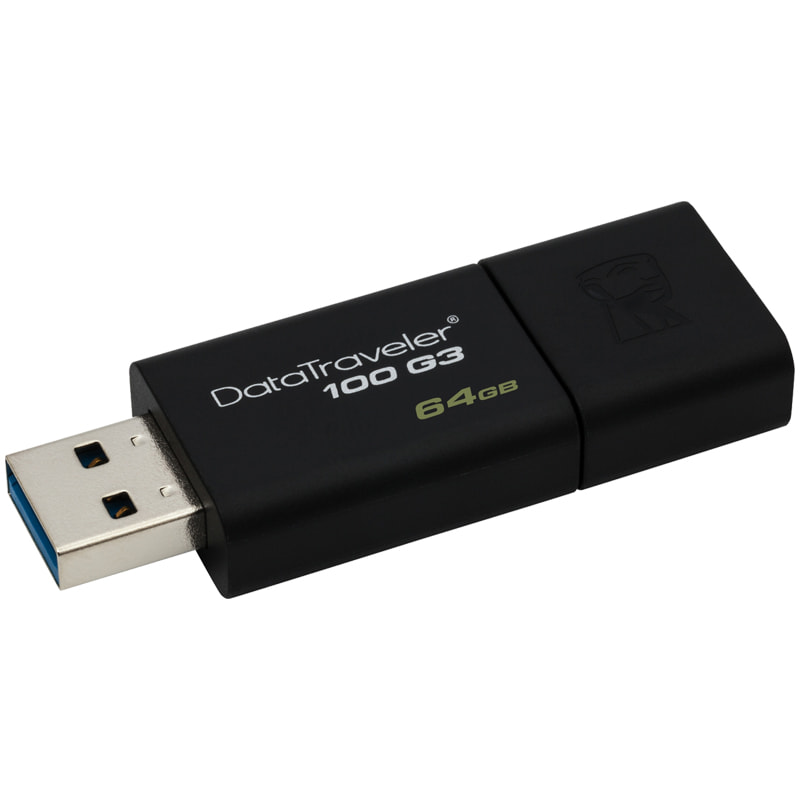 Флэш-карта USB 64GB Kingstone Flash Drive USB 3.0 DT100G3 черный