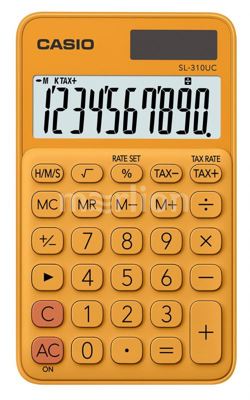 Калькулятор 10 разр. Casio карманный оранжевый
