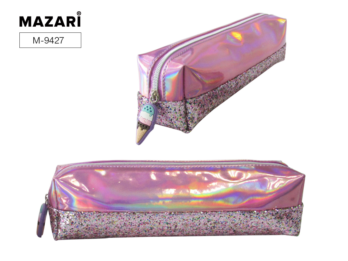 Пенал-косметичка Mazari Pink Magic S блестки