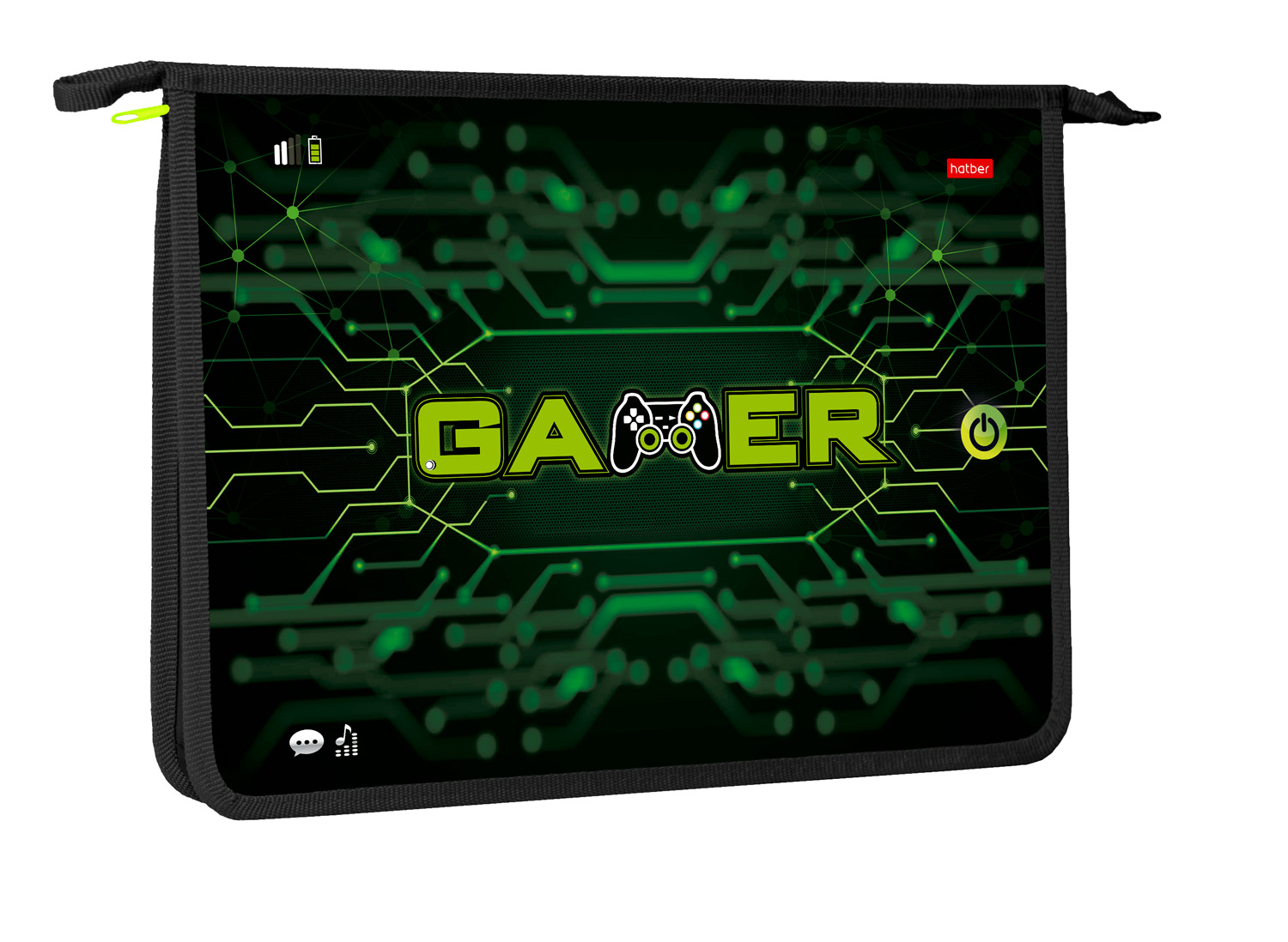 Папка для труда А4 на молнии Gamer