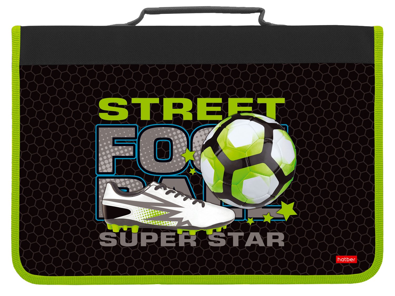 Сумка пластиковая А4 на молнии Super star footboll